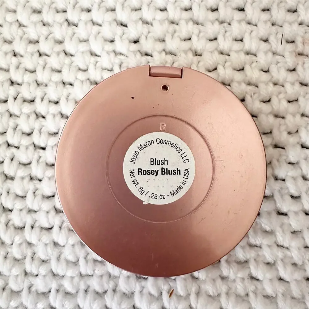 Josie Maran Cosmetics Rosey Blush Pink Compact Mirror New Rare HTF Discontinued